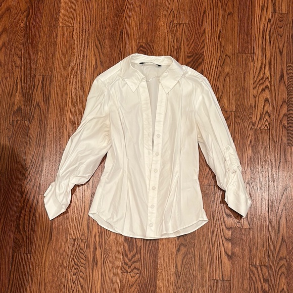Zara White Button Down Shirt - Picture 1 of 1